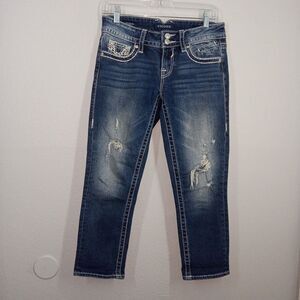Vigoss The Chelsea Distressed Capri Jeans Womens Size 29 (1/2)